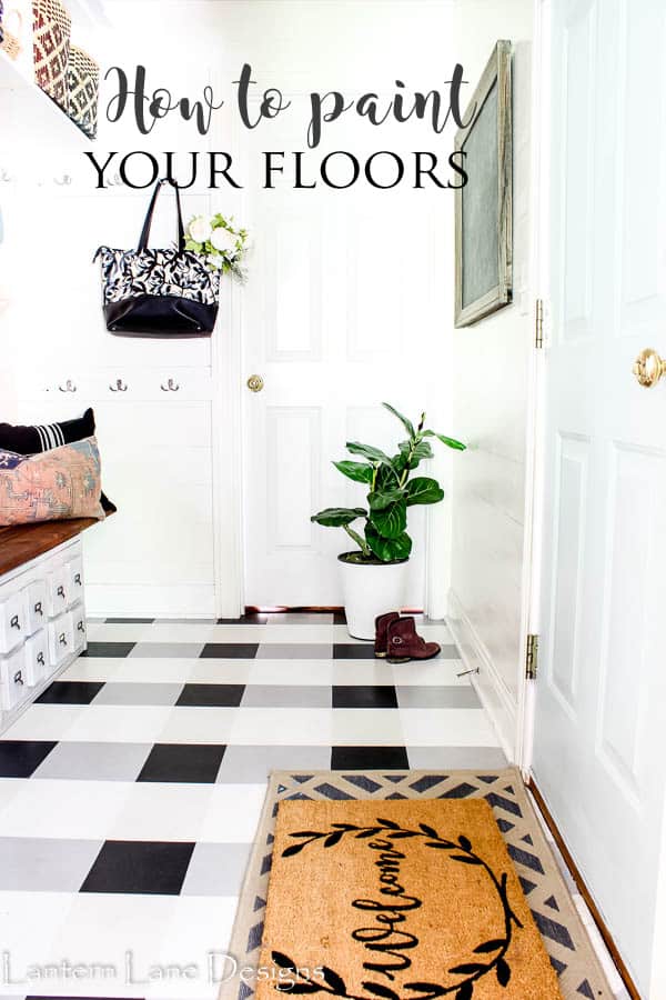 DIY Painted Floors|How to paint your vinyl floors to last|#diyhomedecor #homedecor
