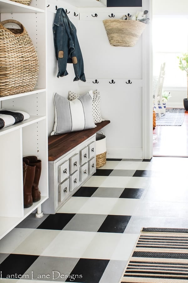 painted linoleum floor