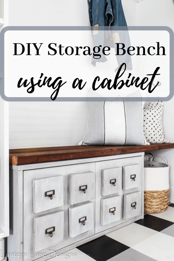 How to make a storage bench from an old cabinet