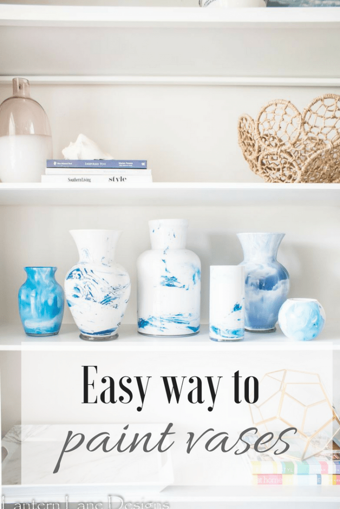 How to paint your vases to look marbled