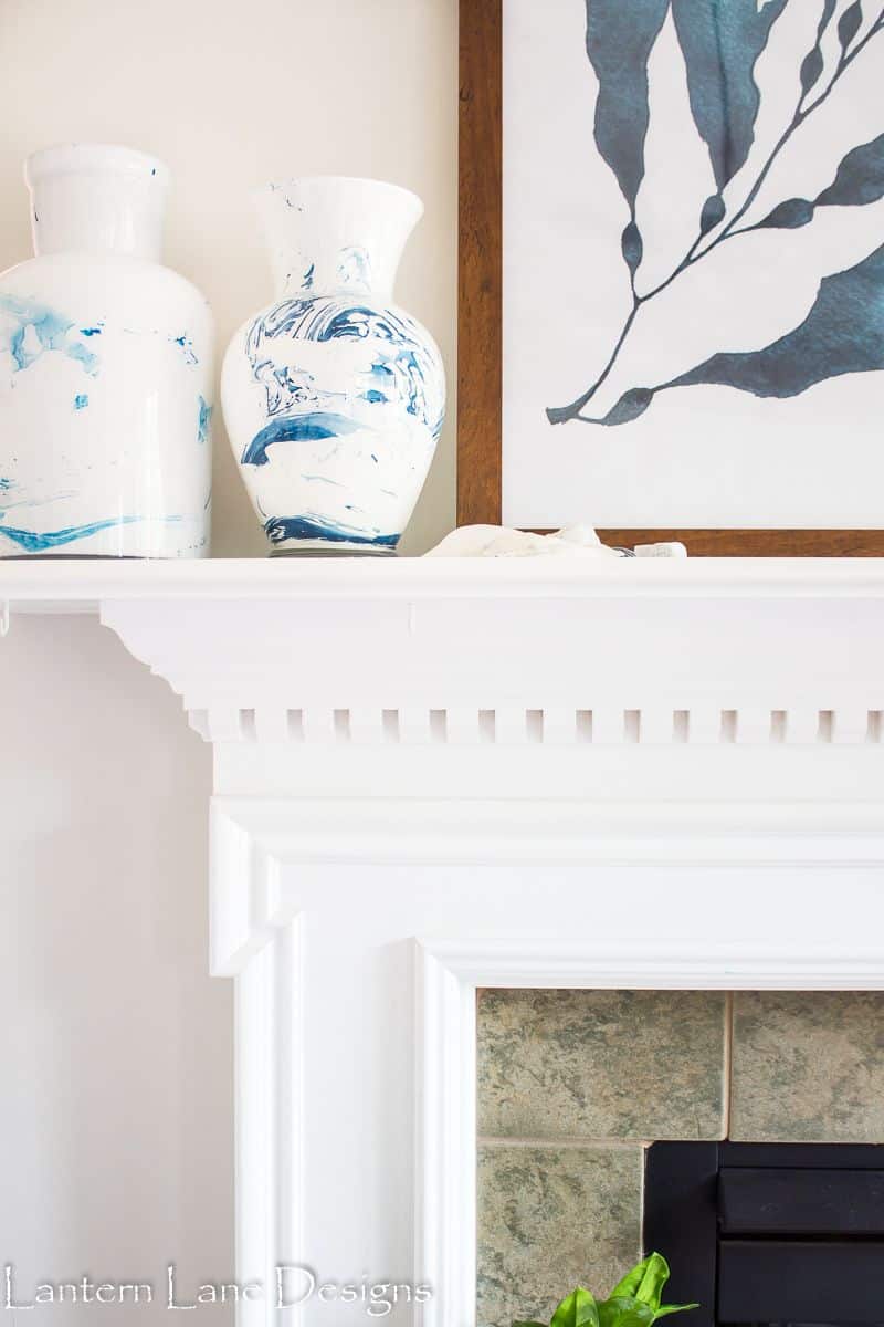 Budget Friendly Mantel Decor: Inexpensive way to decorate your mantel using engineered prints