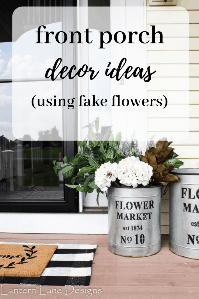 Decorating your front porch using fake flowers