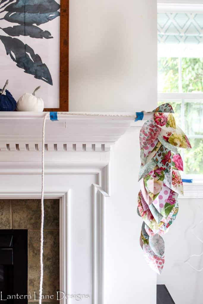 How to make a paper leaf garland