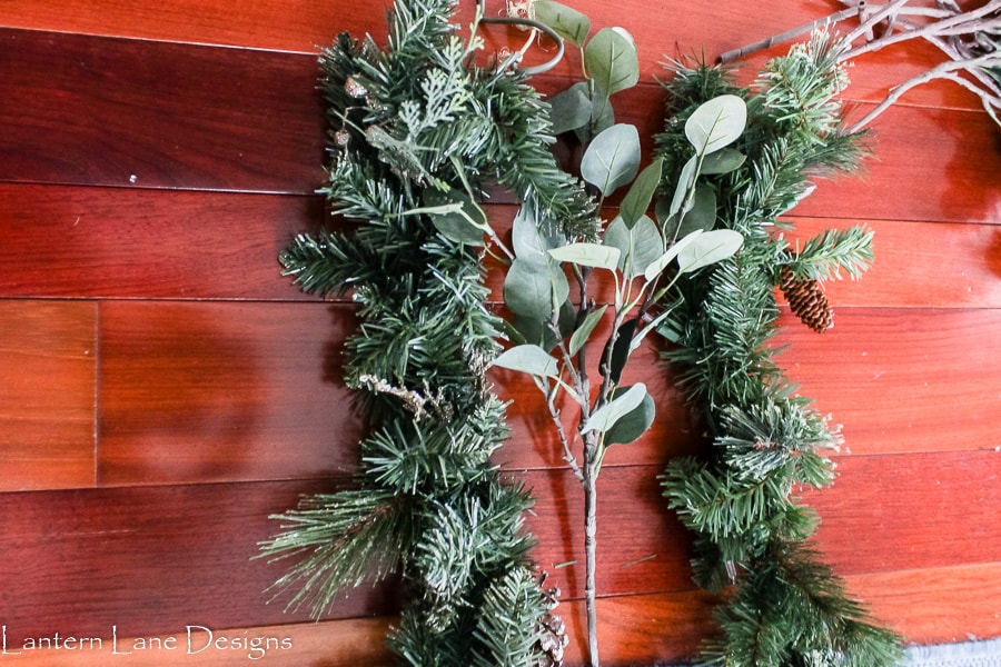 How to add garland to your mantel