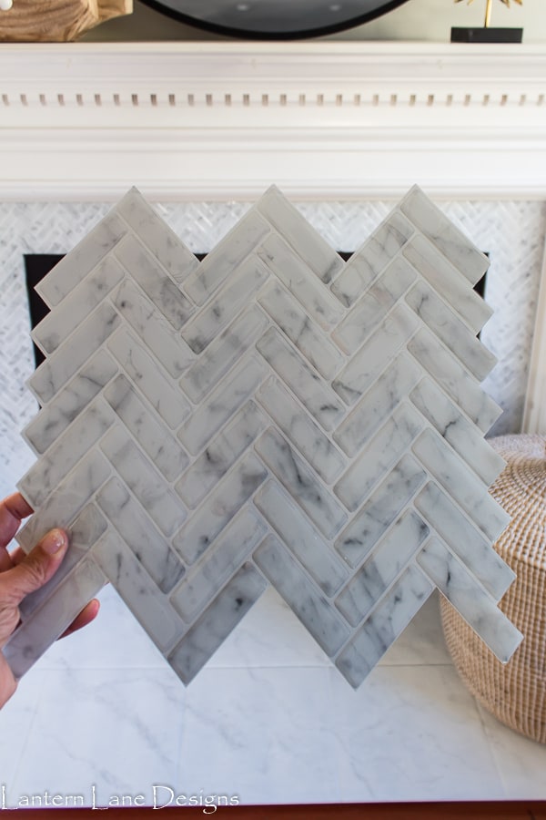 Fireplace Makeover Using L And Stick, Can You Use Vinyl Tiles Around Fireplace