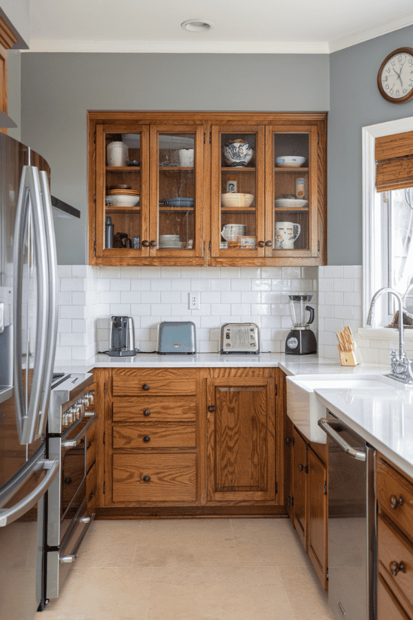 paint colors with Honey oak cabinets