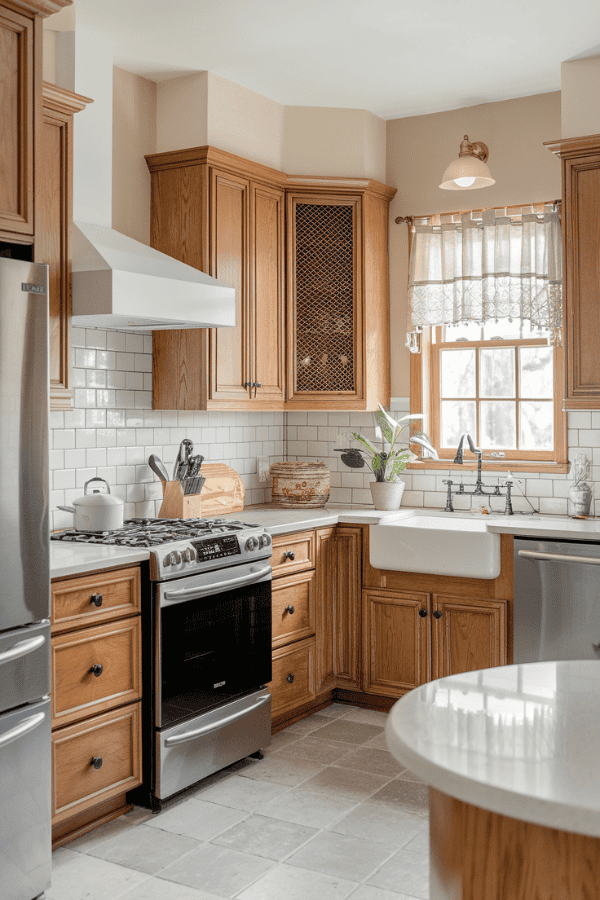 paint colors with Honey oak cabinets