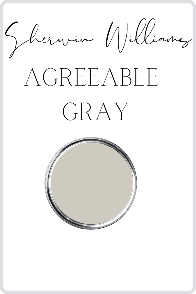 paint sample agreebale gray by Sherwin Williams