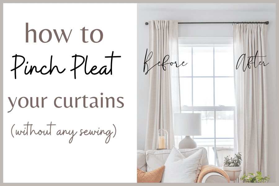 Pinch Pleating Curtains The Easy Way, How To Hang Pinch Pleat Curtains On Rod