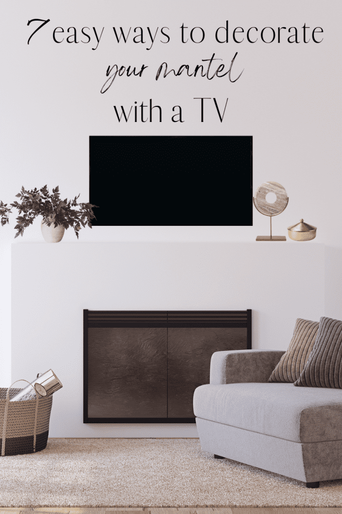 Mantel decoratin with a TV