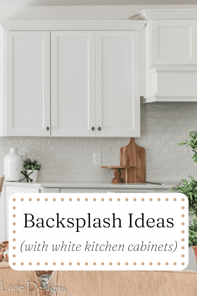 kitchen with white cabinets and backsplash