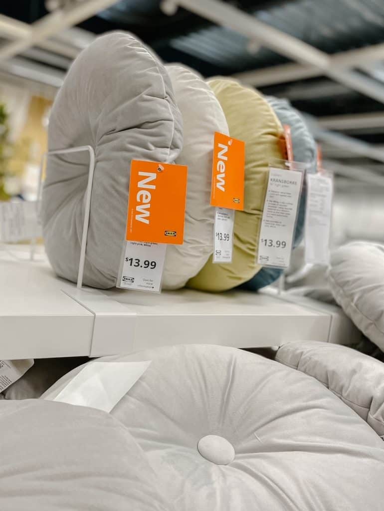 pillows at IKEA