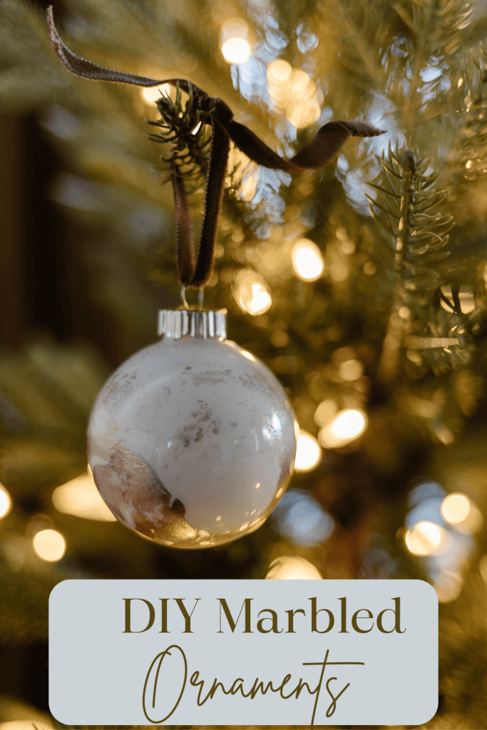 DIY Marbled Ornaments