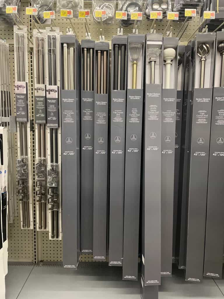 Walmart curtain rods