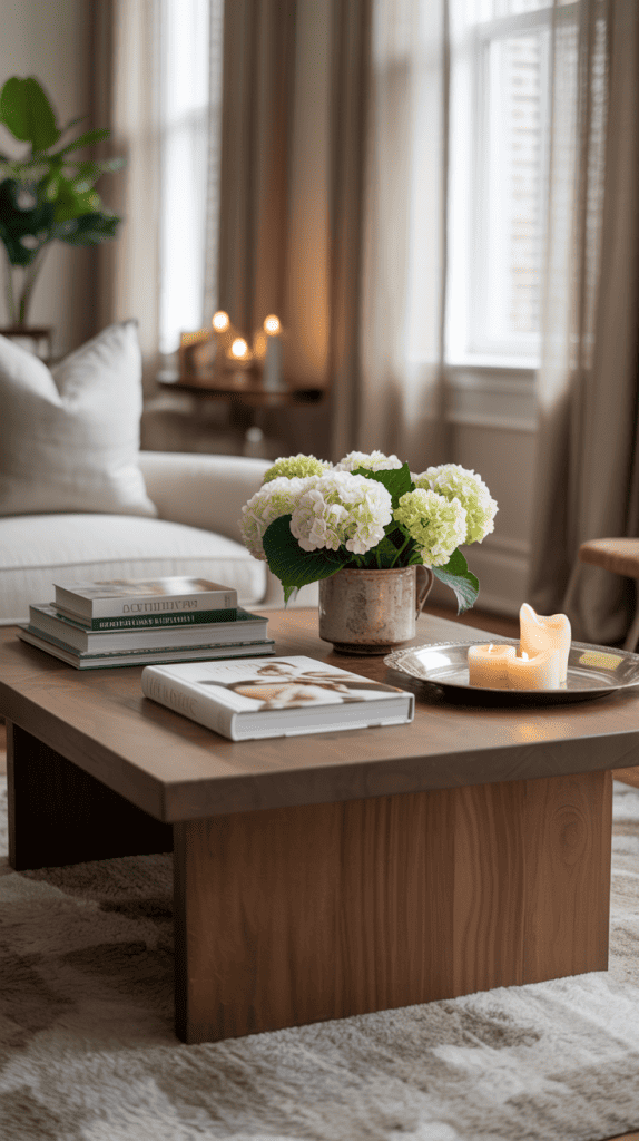 Nancy Meyer Living Room with coffee table