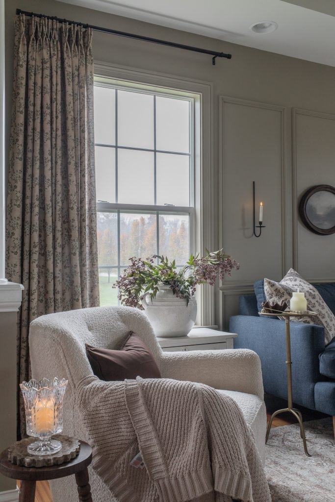 Living room with cozy accents